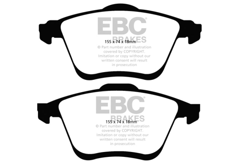EBC 06-09 Mazda 6 2.3 Turbo (Mazdaspeed) Yellowstuff Front Brake Pads EBC Brake Pads - Performance  AXOPROS