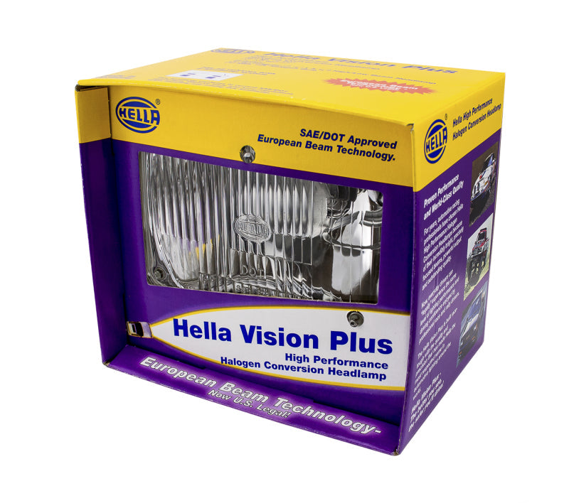 Hella Vision Plus 8in x 6in Sealed Beam Conversion Headlamp - Single Lamp Hella Driving Lights  AXOPROS