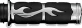 Kuryakyn ISO Flame Grips Metric Chrome Kuryakyn Grips  AXOPROS