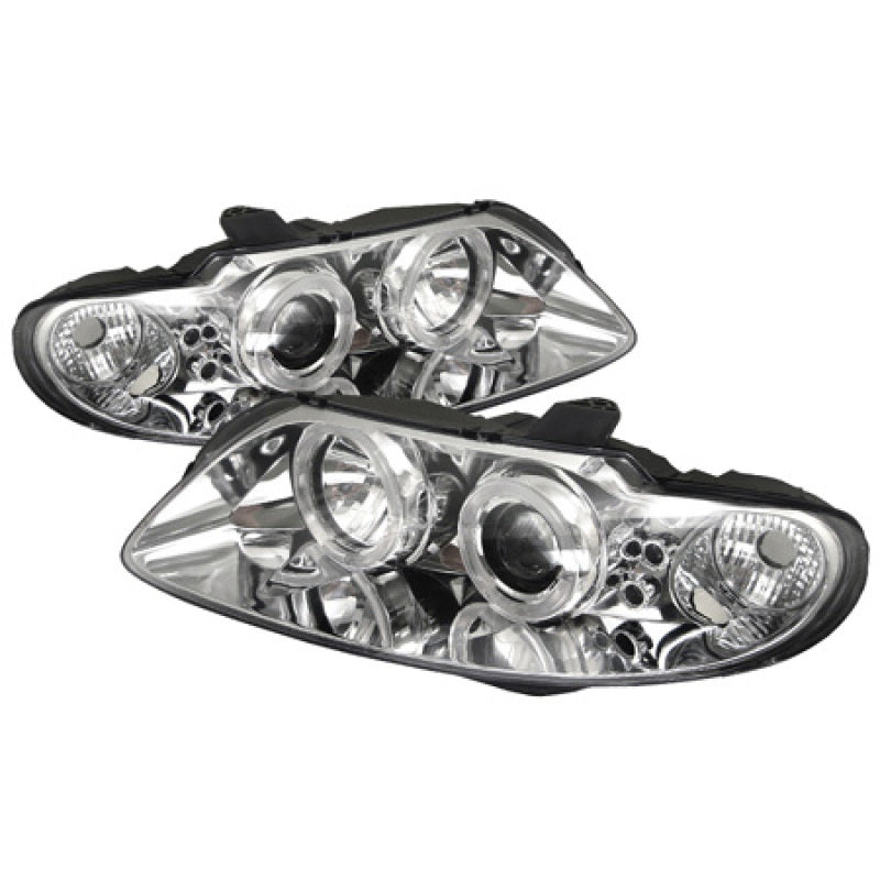 Spyder Pontiac GTO 04-06 Projector Headlights LED Halo LED Chrome High H1 Low H1 PRO-YD-PGTO04-HL-C SPYDER Headlights  AXOPROS