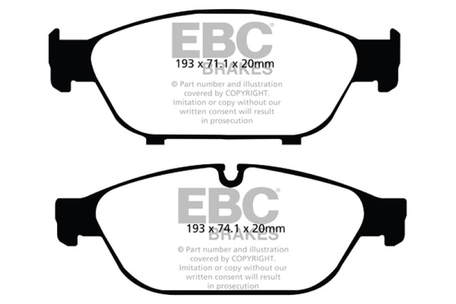 EBC 12+ Audi A6 Quattro 3.0 Supercharged Redstuff Front Brake Pads EBC Brake Pads - Performance  AXOPROS