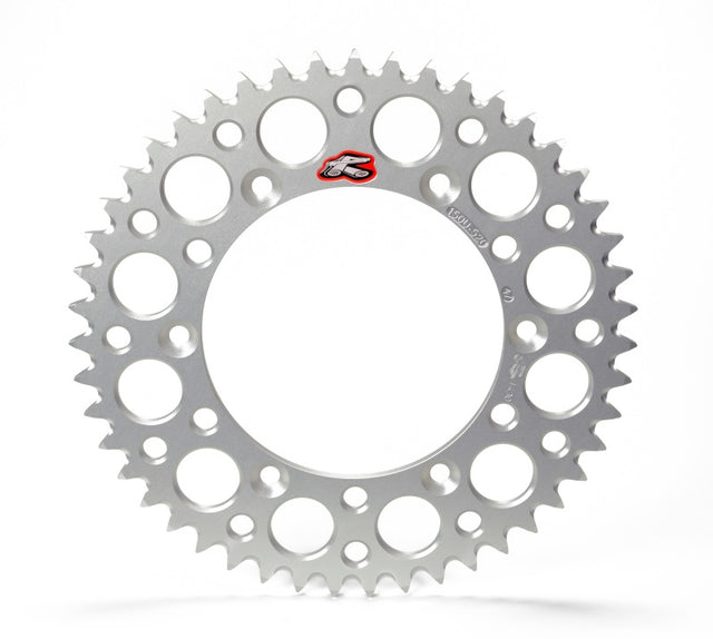 Renthal 91-24 KTM 125-525 EXC/SX/SX-F/XC/XC-W/XC-F Rear Grooved Sprocket - Silver 520-50P Teeth Renthal Sprockets  AXOPROS
