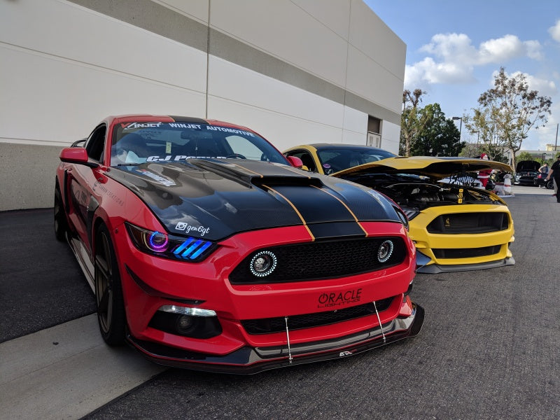 Oracle 15-17 Ford Mustang V6/GT/Shelby Dynamic DRL  w/ Halo Kit - ColorSHIFT - Dynamic ORACLE Lighting Headlights  AXOPROS