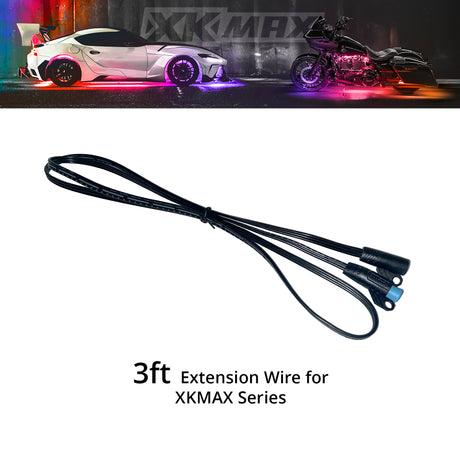 XKGLOW XK Glow XKmax Extension Wire 3ft Light Accessories and Wiring aftermarket performance part
