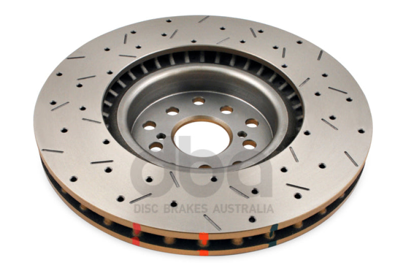 DBA 04-12 Subaru STi/2017 BRZ w/Perf. Pkg. 10 Stud Hole Front Drilled & Slotted 4000 Series Rotor DBA Brake Rotors - Slot & Drilled  AXOPROS