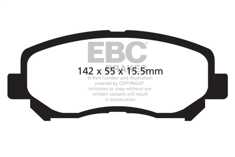 EBC 12+ Mazda CX-5 2 Greenstuff Front Brake Pads EBC Brake Pads - Performance  AXOPROS