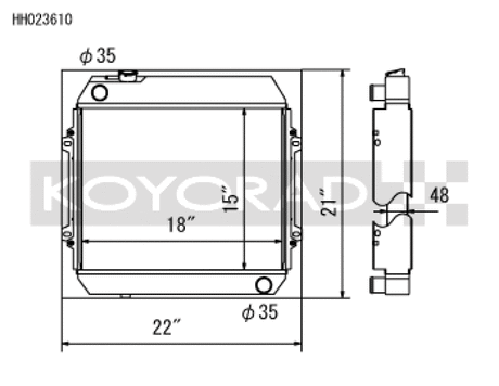Koyo 68-72 Nissan Skyline L20 I6 MT (KGC10) Radiator (SK-C13 Required) Koyo Radiators  AXOPROS
