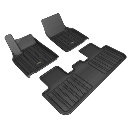 3D MAXpider 3D MAXpider 2026 Tesla Model Y Juniper Elitect 1st & 2nd Row Floormats - Black Floor Mats - Rubber aftermarket performance part