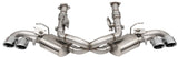 Corsa 20-25 Corvette C8 3in Valved Cat-Back 4.5in Pol Quad Tips Fits Factory Perf Exhaust DeletesAFM CORSA Performance Catback  AXOPROS
