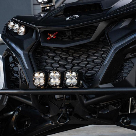 Baja Designs Baja Designs 2024+ Can-Am Maverick R Squadron Sport Pre-Runner Bumper Kit - Clear Light Bars & Cubes aftermarket performance part