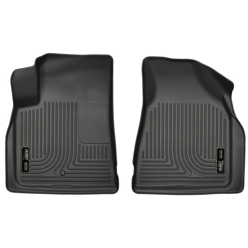 Husky Liners 09-14 Chevy Traverse/07-14 GMC Acadia Weatherbeater Black Front Floor Liners Husky Liners Floor Mats - Rubber  AXOPROS