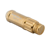 NRG 700 Series M12 X 1.5 Steel Lug Nut w/Dust Cap Cover Set 21 Pc w/Locks & Socket - Chrome Gold NRG Lug Nuts  AXOPROS