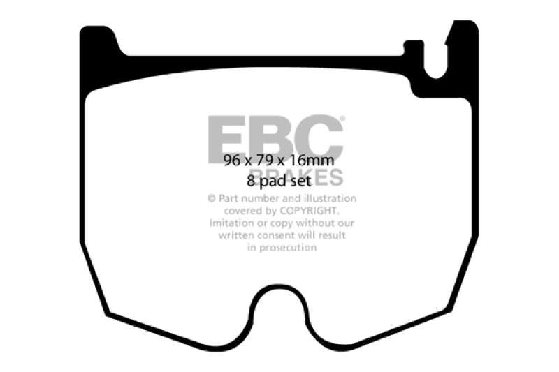 EBC 03-06 Mercedes-Benz CL55 AMG 5.4 Supercharged Yellowstuff Front Brake Pads EBC Brake Pads - Performance  AXOPROS