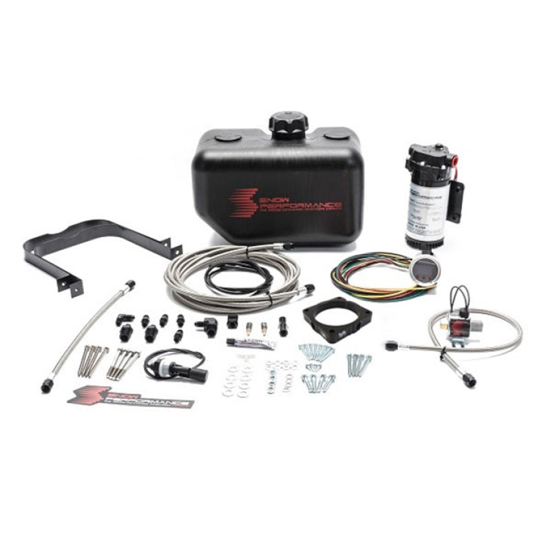 Snow Performance 08+ Charger Stg 2 Boost Cooler F/I Water Injection Kit (SS Braided Line & 4AN) Snow Performance Water Meth Kits  AXOPROS