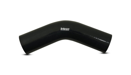 Vibrant 45 Degree Silicone Elbow 2.375in ID x 5.00in Leg Length - Black Vibrant Silicone Couplers & Hoses  AXOPROS