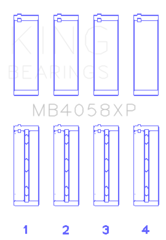 King Nissan VQ35DE Performance Main Bearing Set - Size STDX King Engine Bearings Bearings  AXOPROS