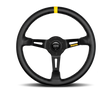 Momo MOD08 Steering Wheel 350 mm -  Black Leather/Black Spokes/1 Stripe MOMO Steering Wheels  AXOPROS