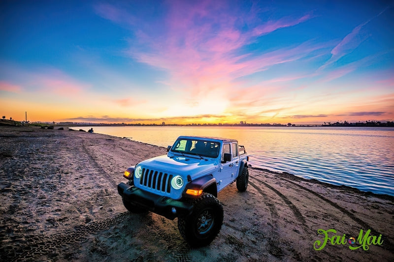 Oracle Jeep JL/Gladiator JT Oculus Bi-LED Projector Headlights - Amber/White Switchback SEE WARRANTY ORACLE Lighting Headlights  AXOPROS