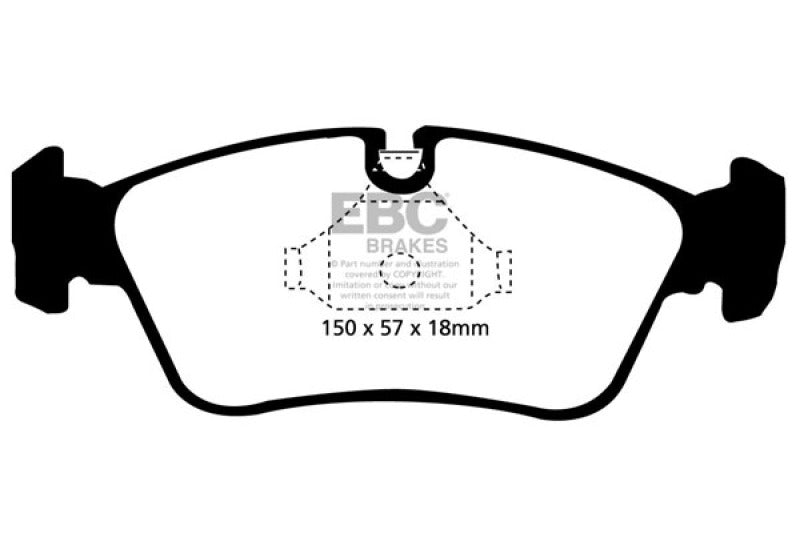 EBC 99-02 BMW Z3 2.5 Yellowstuff Front Brake Pads EBC Brake Pads - Performance  AXOPROS
