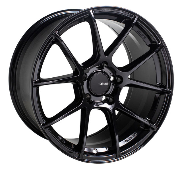 Enkei TS-V 18x8 5x112 45mm Offset 72.6mm Bore Gloss Black Wheel Enkei Wheels - Cast  AXOPROS