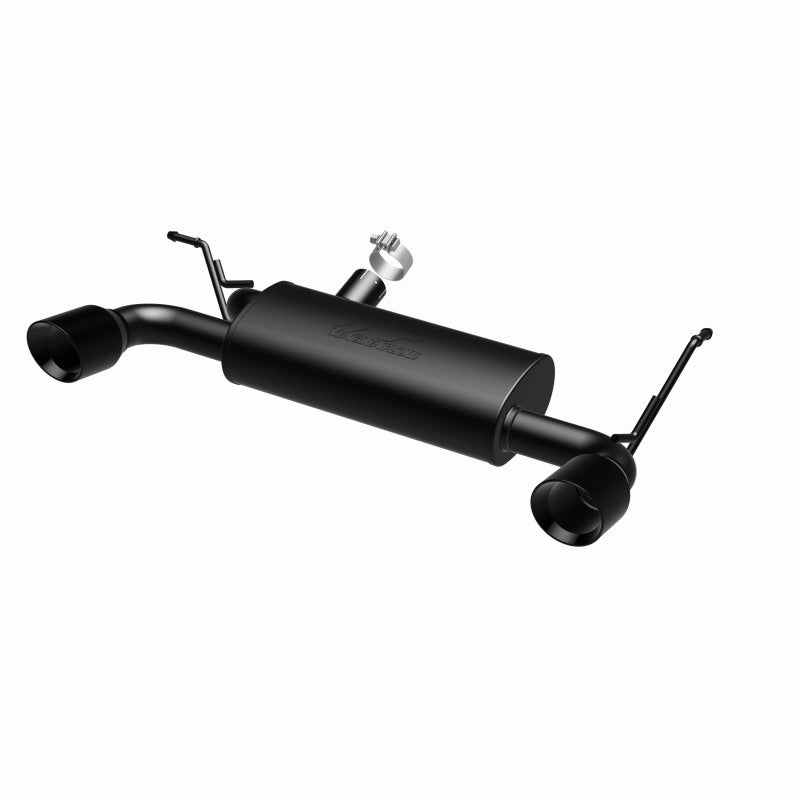 MagnaFlow 07-17 Jeep Wrangler JK 3.8/3.6L Dual Split Rear Exit Black Axle-Back Exhaust - AXOPROS Magnaflow Axle Back  