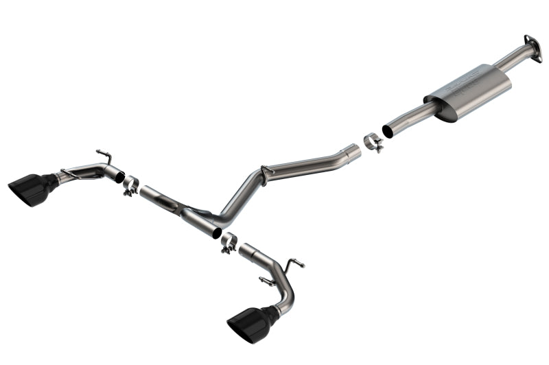 Borla 22-23 Subaru BRZ/Toyota GR86 2.4L RWD AT/MT S-Type Catback Exhaust - Black Chrome Tips Borla Catback  AXOPROS