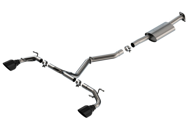 Borla 22-23 Subaru BRZ/Toyota GR86 2.4L RWD AT/MT S-Type Catback Exhaust - Black Chrome Tips Borla Catback  AXOPROS