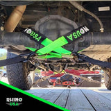 Rhino USA Axle Tie Down Straps (4-Pack) 2In X 38In - Black Rhino USA Cargo Tie-Downs  AXOPROS