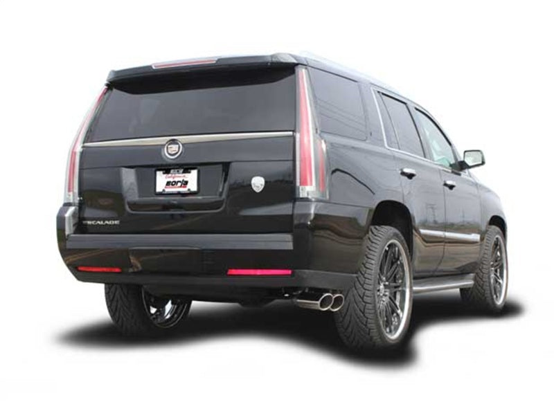 Borla 15-16 Cadillac Escalade ESV 6.2L Auto Trans Dual Round Rolled Truck Side Exit Catback Exhaust Borla Catback  AXOPROS