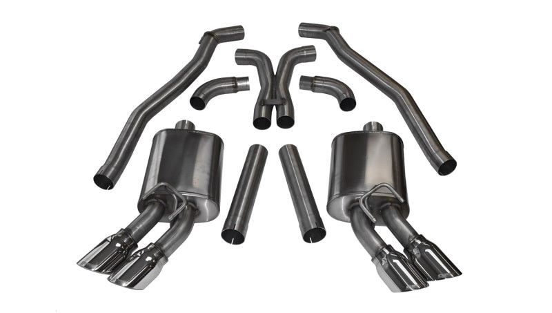 Corsa 2012-2015 Chevrolet Camaro Coupe ZL1 6.2L V8 Polished Sport Cat-Back + XO Exhaust CORSA Performance Catback  AXOPROS