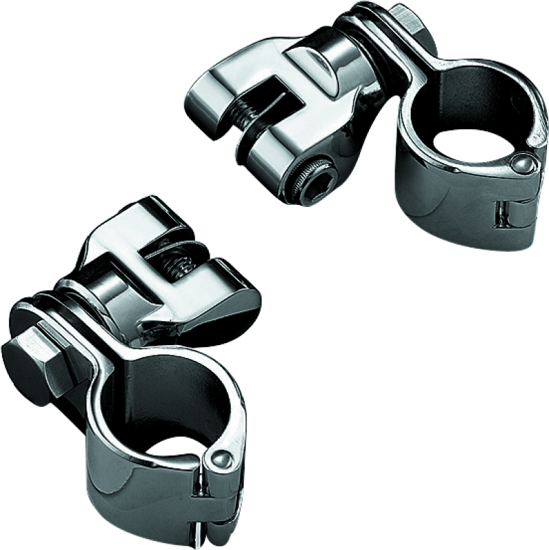 Kuryakyn Peg Mounts With 1-1/4in Magnum Quick Clamps Chrome (Pair) Kuryakyn Footpegs  AXOPROS