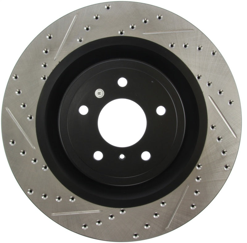 StopTech Infiniti G37 / Nissan 370Z SportStop Slotted & Drilled Front Right Rotor Stoptech Brake Rotors - Slot & Drilled  AXOPROS