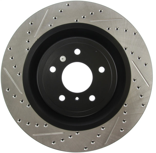StopTech Infiniti G37 / Nissan 370Z SportStop Slotted & Drilled Front Right Rotor Stoptech Brake Rotors - Slot & Drilled  AXOPROS