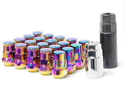 Wheel Mate Muteki SR35 Close End Lug Nuts w/ Lock Set - Purple 12x1.50 35mm Wheel Mate Lug Nuts  AXOPROS