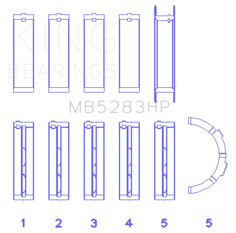 King Performance Main Bearing Set - Size STD King Engine Bearings Bearings  AXOPROS