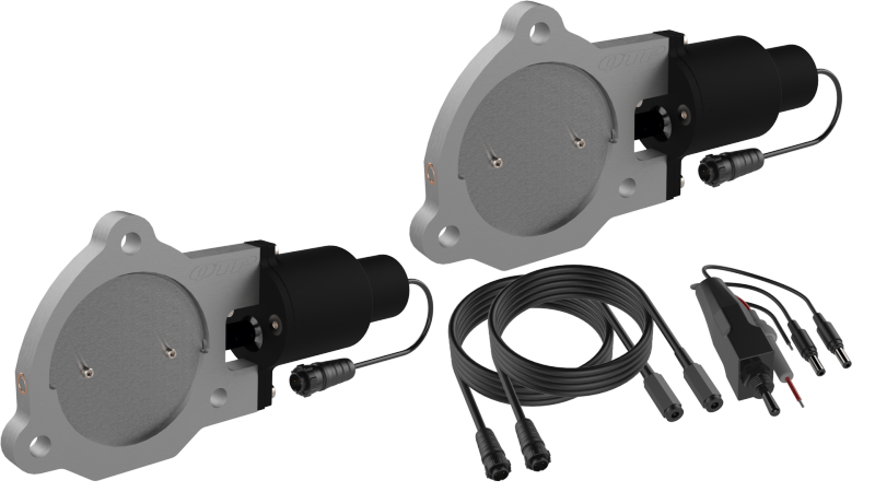 QTP 3.5in Bolt-On QTEC Dual Electric Cutout Valves - Pair QTP Exhaust Cutouts  AXOPROS