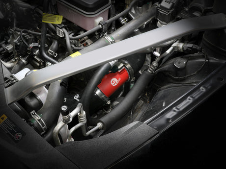 aFe aFe BladeRunner 22-23 Kia Stinger L4-2.5L (t) Aluminum Hot and Cold Charge Pipe Kit - Red Intercoolers aftermarket performance part