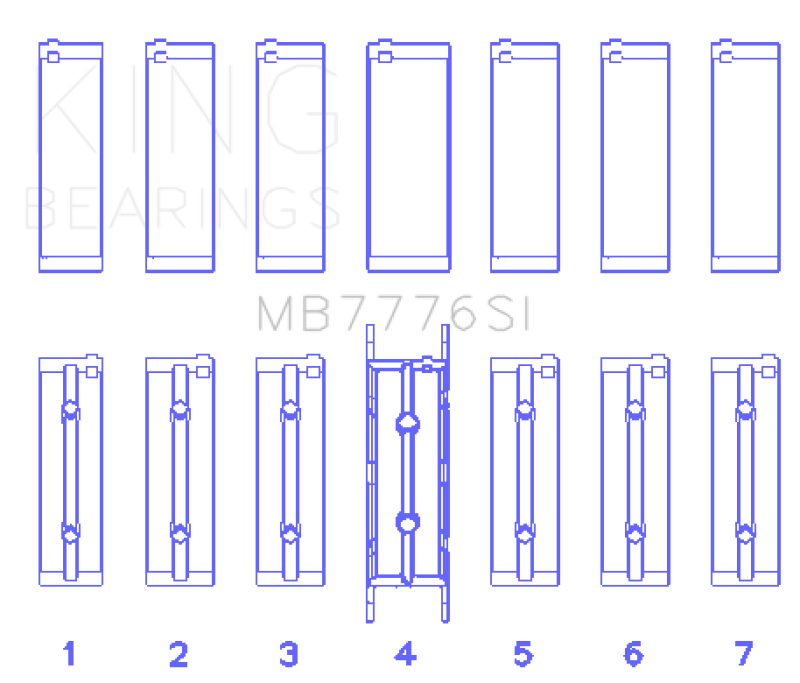 King BMW N55B30A/N53B30A/N52B30A Main Bearing Set - Size +0.50mm King Engine Bearings Bearings  AXOPROS