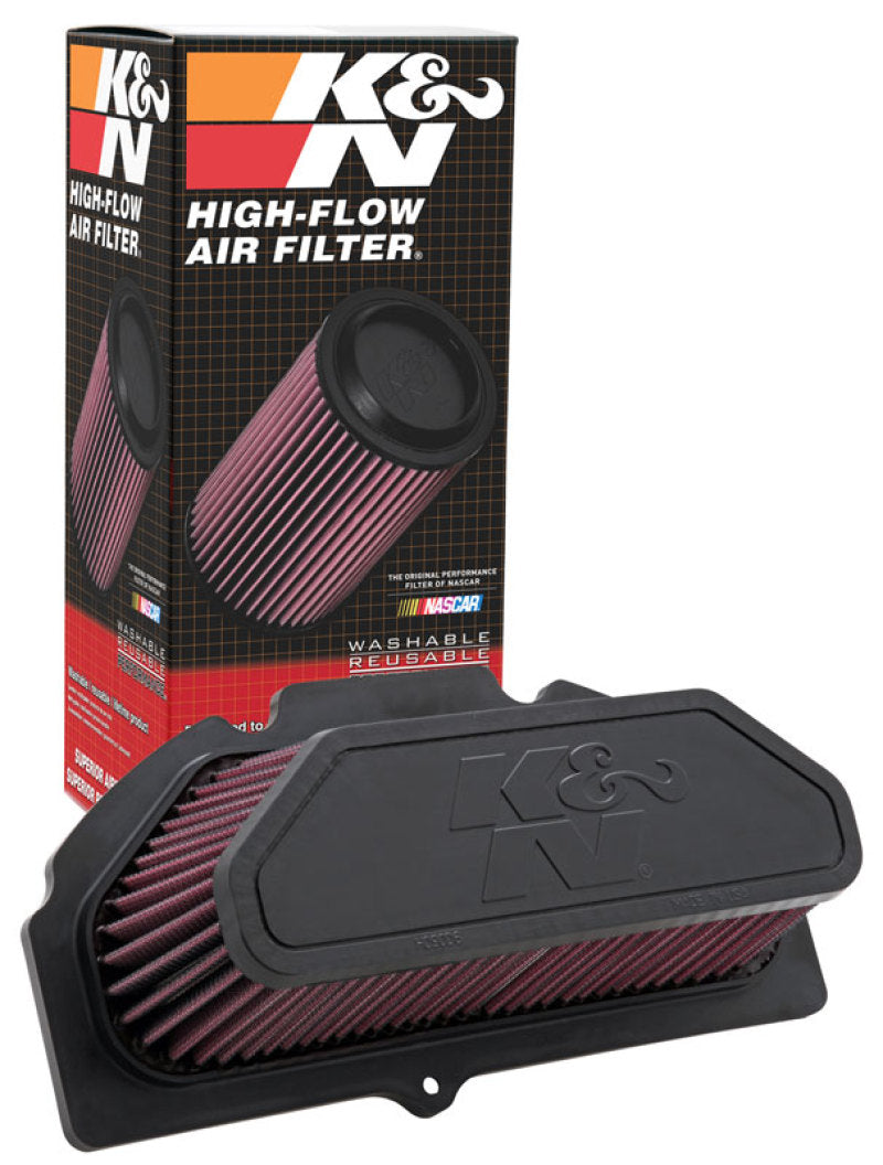 K&N 09-11 Suzuki GSXR 1000 Replacement Air Filter 11.063in L x 5.688in W x 3.375in H K&N Engineering Air Filters - Direct Fit  AXOPROS