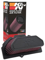 K&N 09-11 Suzuki GSXR 1000 Replacement Air Filter 11.063in L x 5.688in W x 3.375in H K&N Engineering Air Filters - Direct Fit  AXOPROS
