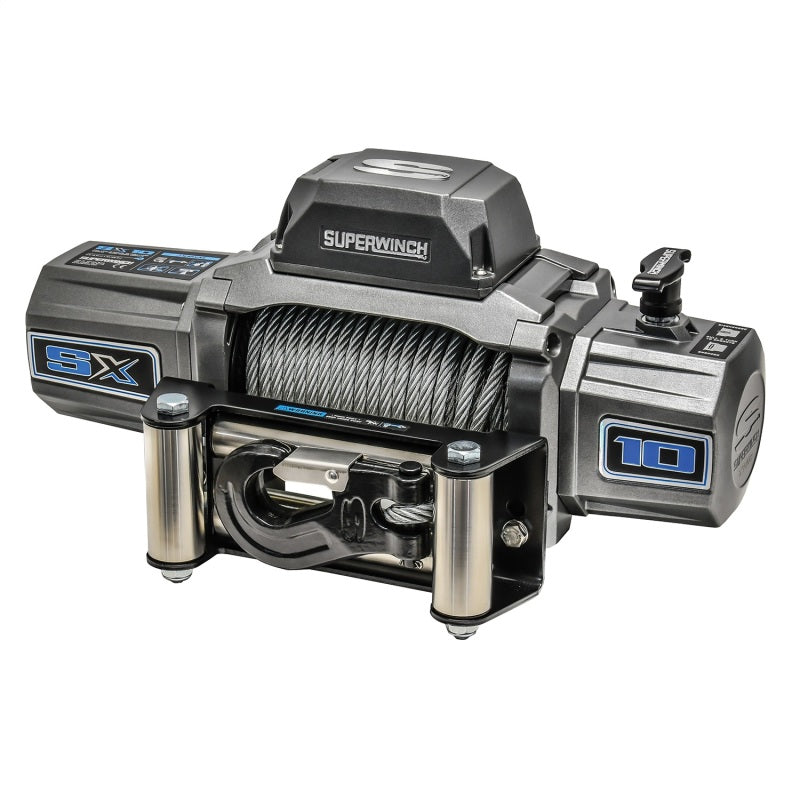 Superwinch 10000 LBS 12V DC 3/8in x 85ft Wire Rope SX 10000 Winch Superwinch Winches  AXOPROS