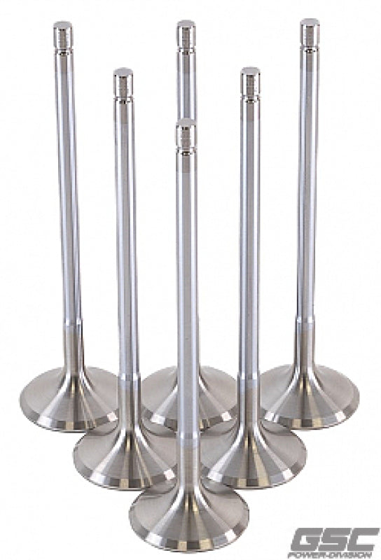GSC P-D Toyota G16E-GTS 32mm Head (STD) Chrome Polished Exhaust Valve - Set of 6 GSC Power Division Valves  AXOPROS