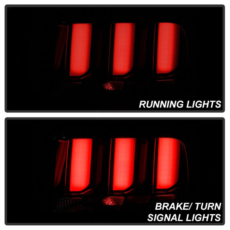 Spyder 05-09 Ford Mustang (White Light Bar) LED Tail Lights - Black ALT-YD-FM05V3-LED-BK SPYDER Tail Lights  AXOPROS