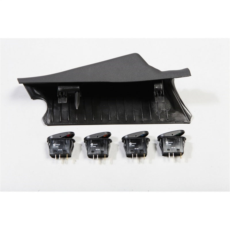 Rugged Ridge A-Pillar 4 Switch Pod Kit Black LHD 11-18 JK Rugged Ridge Dash & Interior Trim  AXOPROS