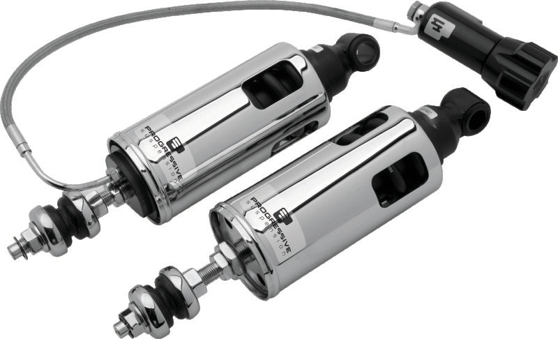 Progressive 89-99 Harley Softail 422 Series Shocks w/RAP - Chrome Progressive Shocks and Struts  AXOPROS
