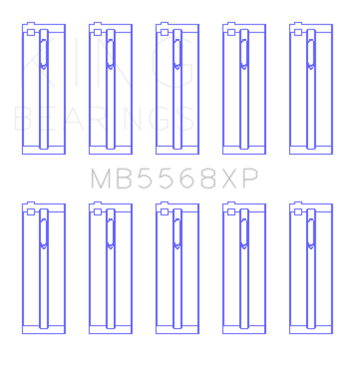 King Acura D16A1/97-01 Honda H22A4/98+ F23A Performance Main Bearing Set - Size STDX King Engine Bearings Bearings  AXOPROS