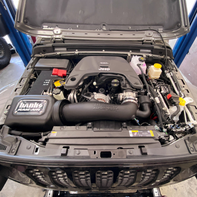 Banks Power 18-20 Jeep 3.6L Wrangler (JL) Ram-Air Intake System Banks Power Short Ram Air Intakes  AXOPROS