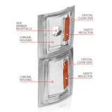 ANZO 1994-1998 Chevrolet Blazer Corner Lights Clear Lens w/ Amber Reflector ANZO Lights Corner  AXOPROS