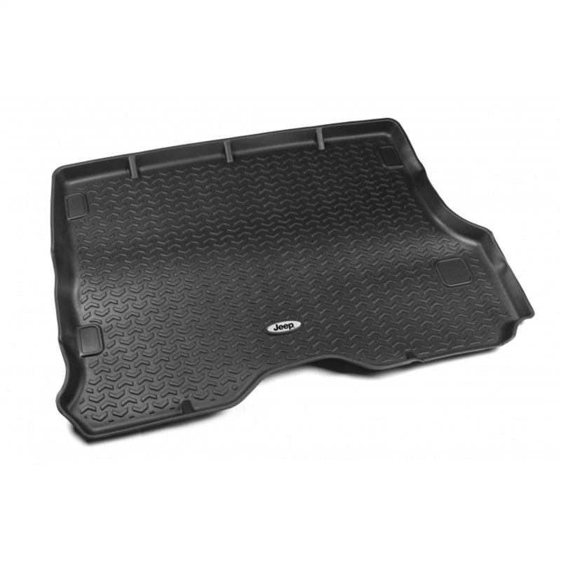 Rugged Ridge Floor Liner Cargo Black 1984-2001 Jeep Logo Cherokee XJ Rugged Ridge Floor Mats - Rubber  AXOPROS