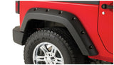 Bushwacker 07-18 Jeep Wrangler Pocket Style Flares 2pc Fits 2-Door Sport Utility Only - Black Bushwacker Fender Flares  AXOPROS